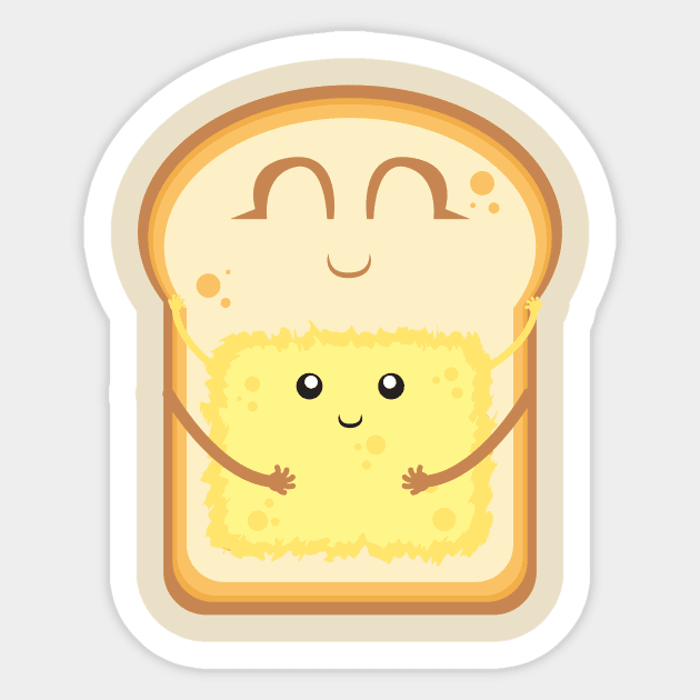 Breakfast butter toast Sticker by Alessandro Aru